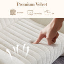 Bean Bag Chair For Adults, Lazy Floor Sofa Couch Memory Foam Bean Bag Sofas Chenille Fabric Reading Chair Comfortable Corner Lounge Sofa For Living Room - White by HouseOfZazla