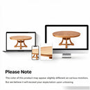 7-Piece Round Extendable Solid Wood Dining Table Set