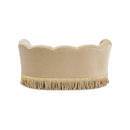 Clara 34.5" Scalloped Pet Sofa Bed, Medium, Fawn