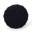 Bordeaux - Knitted Round Pouf Ottoman And Floor Cushion by Unique Piece Furniture