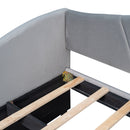 Upholstered Daybed Sofa Bed With Trundle Bed And Wood Slat by HouseOfZazla