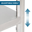 36''*24'' Commercial Work Table for Restaurant and Home Stainless Steel Kitchen Prep Table with Under Shelf and wheels