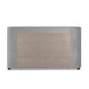 Brooklyn King Tufted Panel Bed Headboard and Footboard Set, Opal Grey Velvet