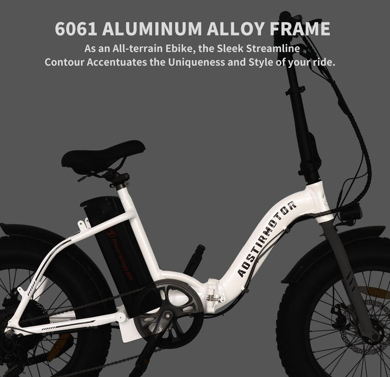 G20 Folding Electric Bike Ebike Bicycle 500W Motor 20" Fat Tire With 36V/13Ah Li-Battery New Model