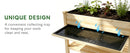 Raised Garden Bed with Water Collection Tray and Storage Shelf