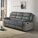 Lesley - Motion Sofa - Gray Corduroy & Velvet by Unique Piece Furniture