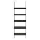 Bookshelf, Bookcase, Etagere, Ladder, 5 Tier, For Office, Marble Look Contemporary & Modern