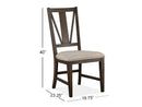 Westley Falls - Dining Side Chair With Upholstered Seat (Set of 2) - Graphite