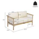 Outdoor Acacia Wood 3-Piece Furniture Set