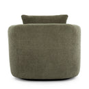 360° Swivel Barrel Sofa Chair With Throw Pillow, Upholstered Accent Chair by HouseOfZazla
