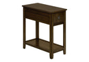 Accent End Table, 2 Tier, Narrow, Lamp, Storage Drawer, Charming Design by HouseOfZazla