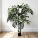 6FT Artificial Golden Cane Palm Tree with Black Pot