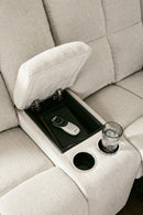 Orlen - Double Reclining Loveseat With Console - Winter by Unique Piece Furniture
