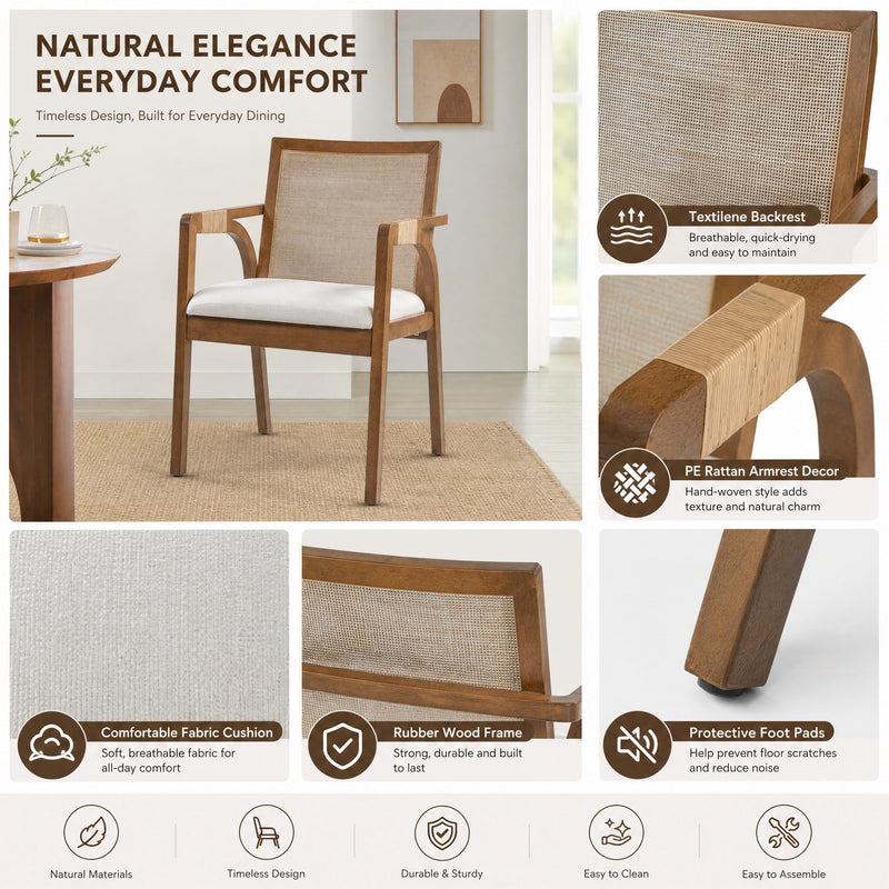 Dining Arm Chairs Set of 2, photo 4 of 10