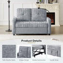 Modern Loveseat Pull Out Sofa Bed With Adjustable Backrest, Two Cup Holders, A Phone Holder, Three Charging Ports And Side Storage Pockets For Living Room by HouseOfZazla