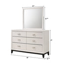 Contemporary 6 Drawer Dresser With Handles by Unique Piece Furniture