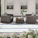 Wicker Seating Group Set With Table And Cushions by Unique Piece Furniture