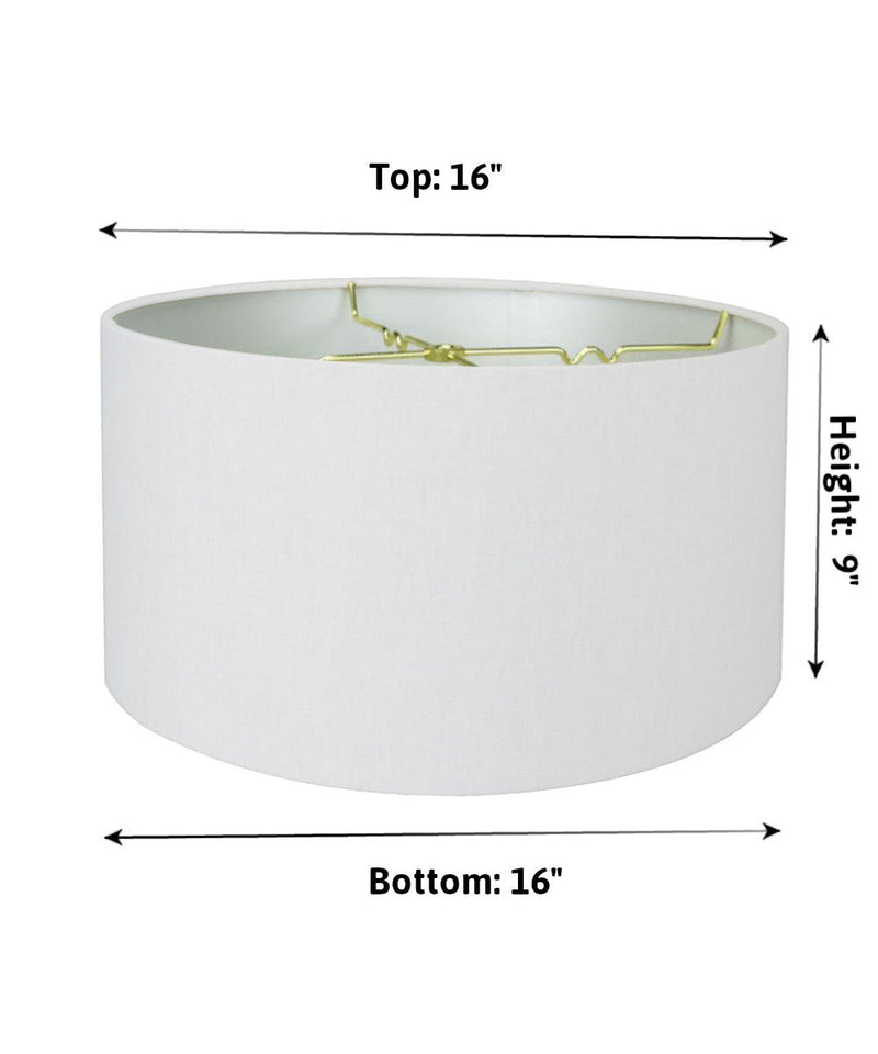 16"W 2 Light Swag Plug-In Pendant  White Linen Drum with Diffuser White Cord