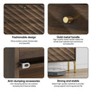 Shoe Cabinet, Freestanding Organizer For Entryway - Walnut