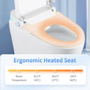 Tankless Smart Toilet With Bidet Built In, 1 Piece Bidet Toilet Seat, Auto Flush, Heated Seat, Warm Water And Dry, Adjustable Temp, Remote Control Side Know - White by HouseOfZazla
