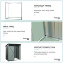 Outdoor Metal Storage Shed Transparent Plate