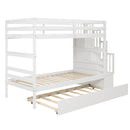 Twin Over Twin Bunk Beds With Twin Trundle And Stairway Storage Function by HouseOfZazla