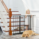 Baby Gate with Cat Door, 29.5-44.1" Metal Pet Door by HouseOfZazla