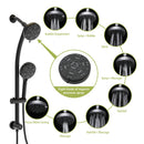 Multi Function Dual Shower Head System With 4.7" Rain Showerhead, 8 Function Hand Shower, Adjustable Slide Bar by HouseOfZazla