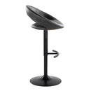 Posh - Contemporary Adjustable Barstool With Swivel & Rounded T Footrest (Set of 2) by HouseOfZazla