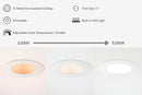 12 Pack - Brilli 5/6 inch LED Recessed Retrofit Downlight, Dimmable, Color Tunable by LampsUSA