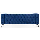 84.06" Inch Width Traditional Square Arm removable cushion 3 seater Sofa