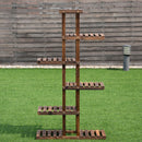 6 Tier Garden Wooden Shelf Storage Plant Rack Stand