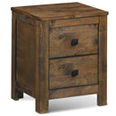 Wood 2 Storage Sliding Drawers End Nightstand-Oak by DirectDeals