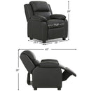 Kids Deluxe Headrest Recliner Sofa Chair with Storage Arms by DirectDeals