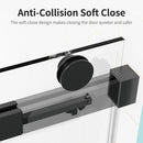 Frameless Sliding Shower Door With Soft- Close, 3 / 8" Tempered Glass by HouseOfZazla