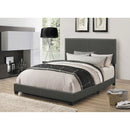 Queen Bed With Nailhead Trim - Charcoal