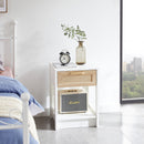 15.75" Rattan End Table With Drawer, Modern Nightstand, Side Table For Living Room, Bedroom by HouseOfZazla