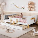 Full Size Platform Bed with Storage Drawers