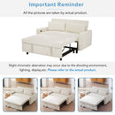 Pull-Out 2 Seat Modern Sleeper Sofa With 2 Throw Pillows And USB Ports by HouseOfZazla