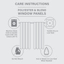 Twist Tab Lined Window Curtain Panel White 50x108