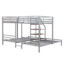 Metal Bunk Bed With Storage Shelves Staircase by Unique Piece Furniture