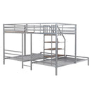 Metal Bunk Bed With Storage Shelves Staircase by Unique Piece Furniture