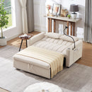 Convertible Sofa Bed Loveseat Sofa With Three USB Ports, Two Side Pockets, Two Cup Holders And 360° swivel Phone Holder For Living Room by HouseOfZazla