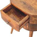 Mini Rounded Nightstand - Chestnut by HouseOfZazla