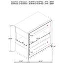Prescott - 2 Drawers Nightstand With Open Shelf - Taupe by HouseOfZazla
