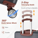 24 IN Luggage 1 Piece with TSA lock, Expandable Lightweight Suitcase Spinner Wheels, Vintage Luggage,Black