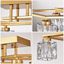6 Light Crystal Ceiling Light For Dining Room, Modern Ceiling Lamp With Light Fixture For Entryway, Lobby, Kitchen, Bedroom, Living Room, Conference Room, (6*G9 Bulbs Included) by HouseOfZazla