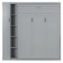 Murphy Wall Bed With Shelves, Wardrobe And LED Lights by HouseOfZazla