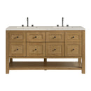 James Martin Breckenridge 60" Double Bathroom Vanity, Light Natural Oak