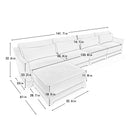Stylish Sofa With Ottoman And Lumbar Pillows, Ergonomic Design by HouseOfZazla